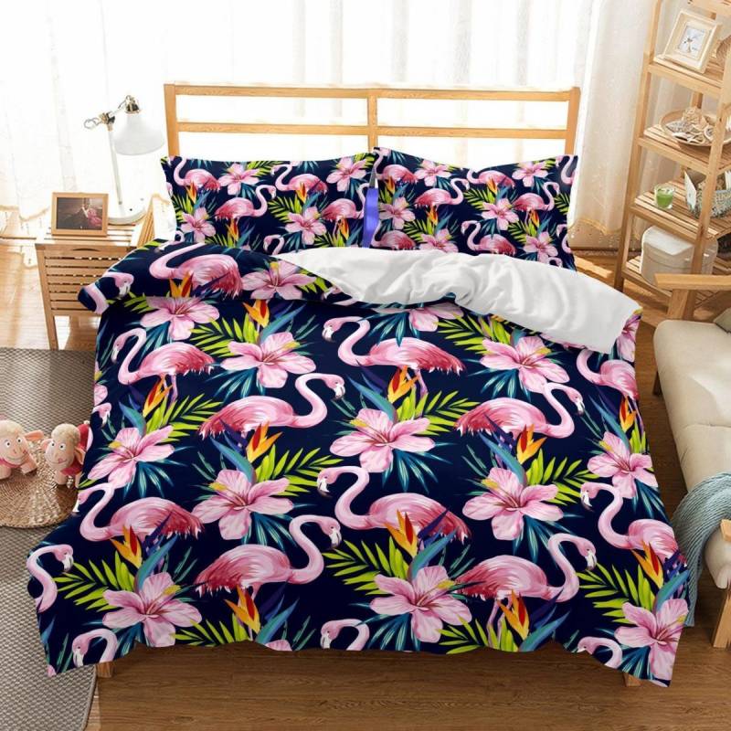 Animal Flamingo Printed Bedding Sets Duvet Cover Set 3d Bedding Bedroom Bed Quilt