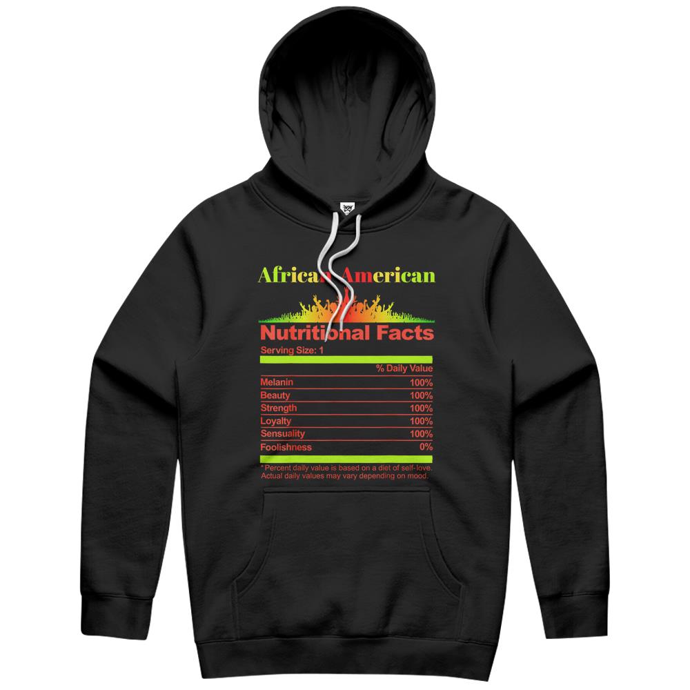 Nutritional Facts Shirt, Nutritional Facts Hoodie, Black Queen Nutrition Facts, Juneteenth Black Queen Nutritional Facts Black Womens Girls Hoodie