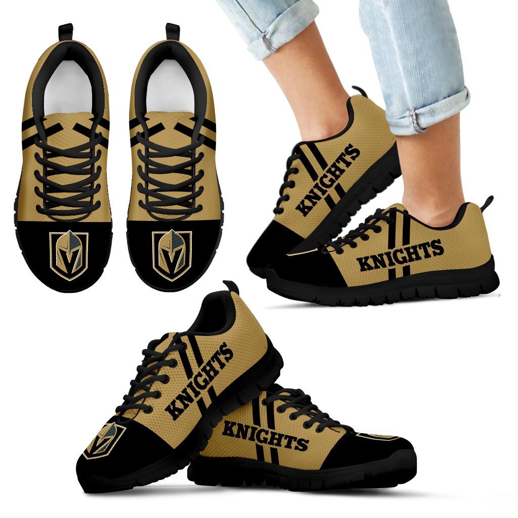 Colorful Line Stripe Vegas Golden Knights Sneakers