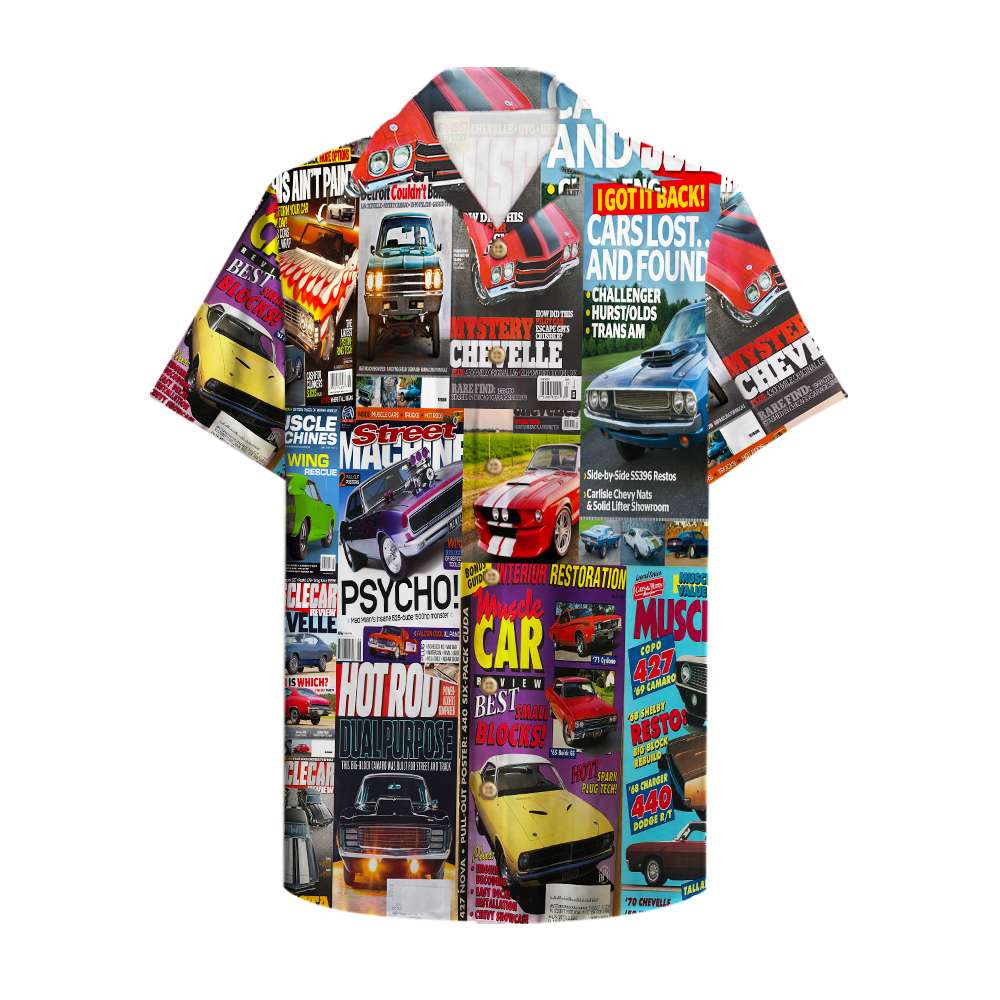 Muscle Car Magazine Hawaii Aloha Shirt Ha99056