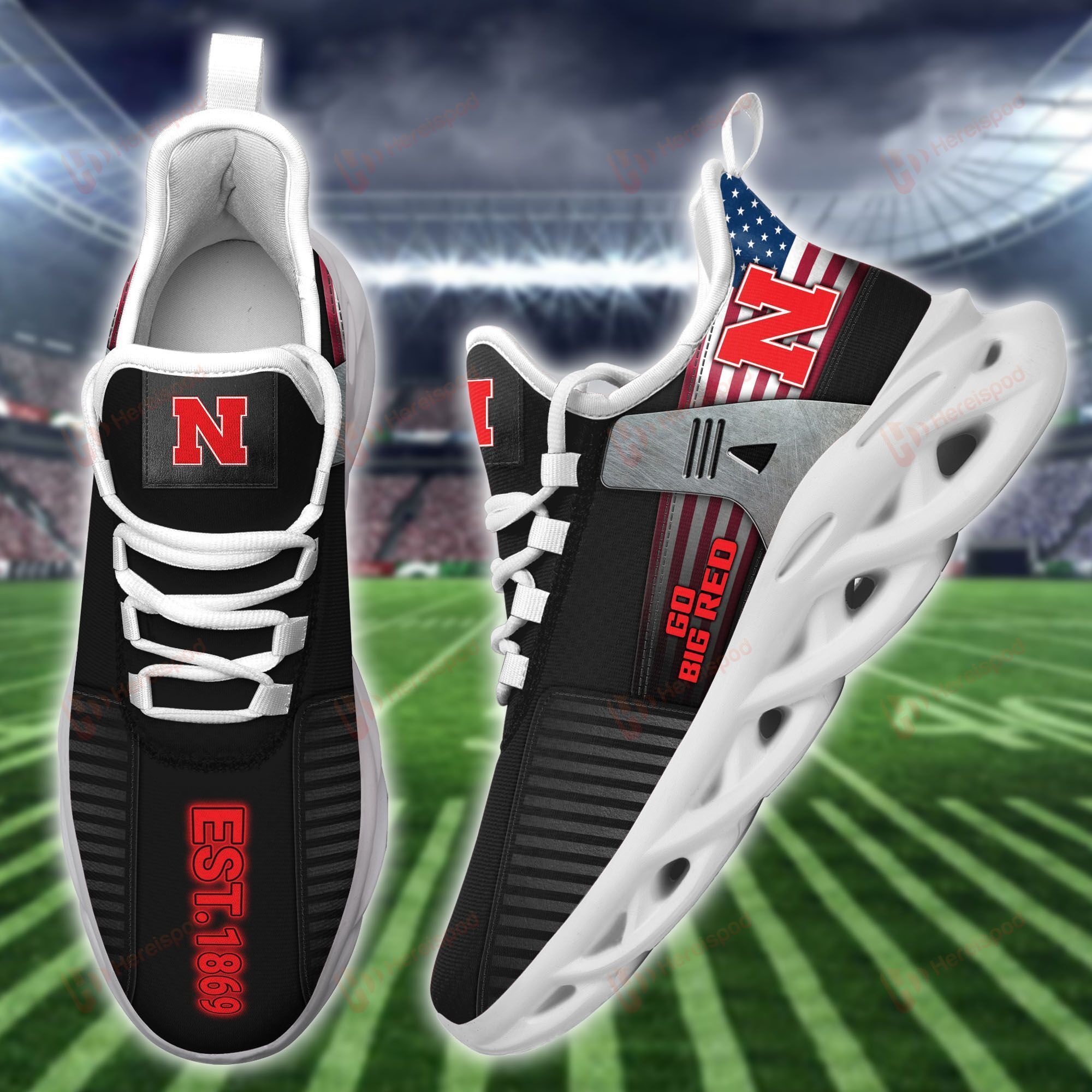 Chsx21082117 Nebraska Cornhuskers Max Soul Shoes