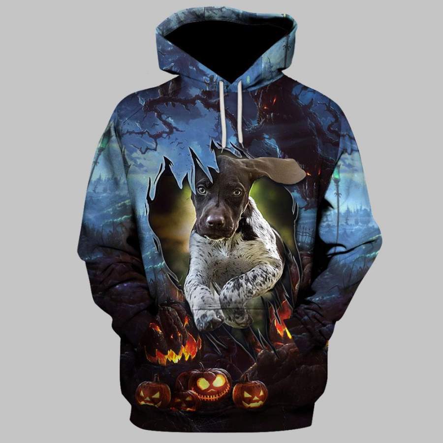 German Shorthaired Halloween 3D Full Printing Hoodie Limited Edition