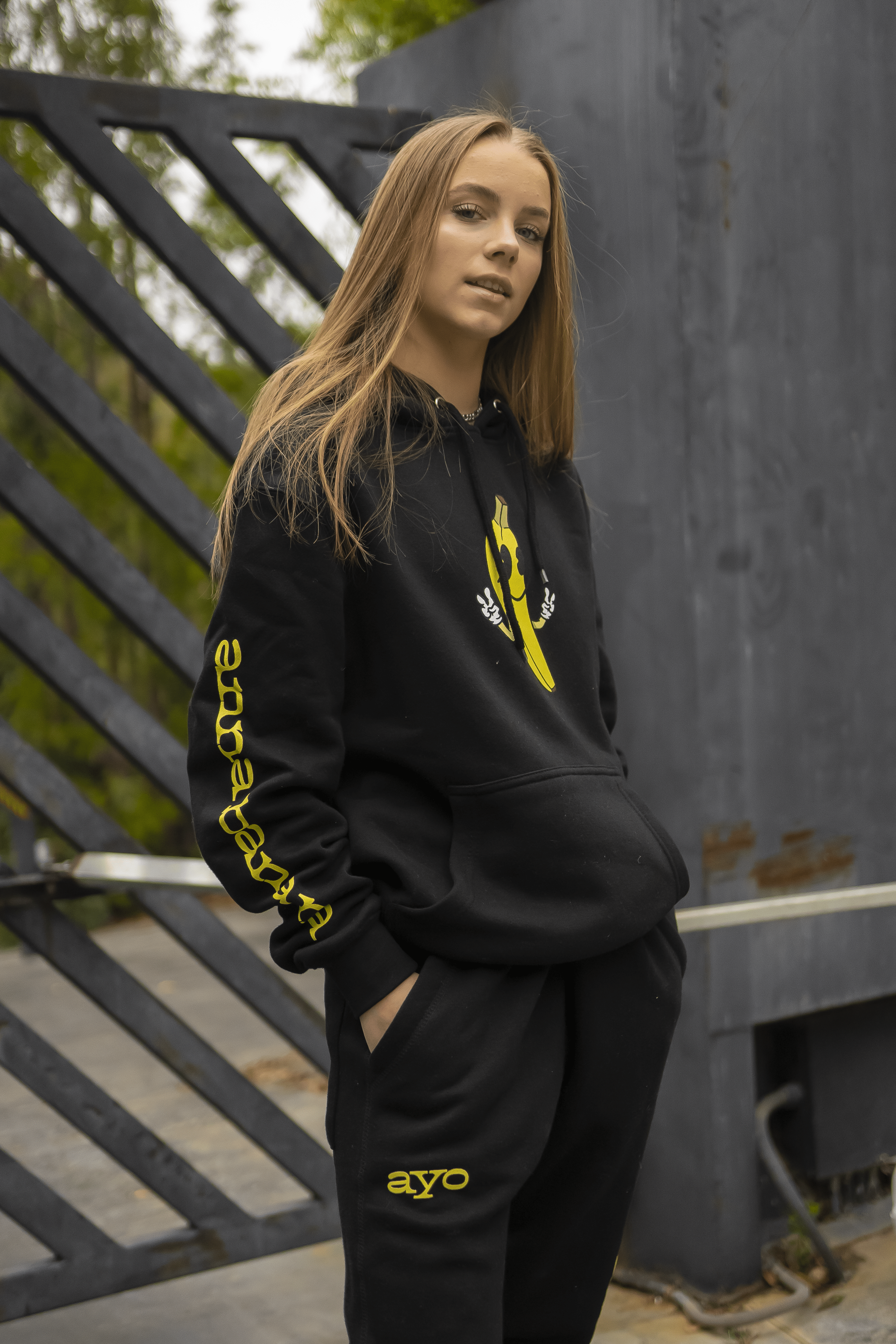 Anna Shumate: Anna Banana Black Hoodie