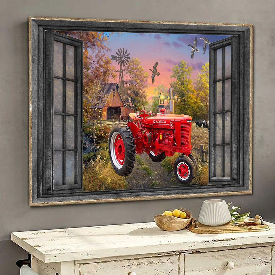 Tractor 3D Wall Arts Painting Prints Home Decor Peaceful Ha0522-Tnt