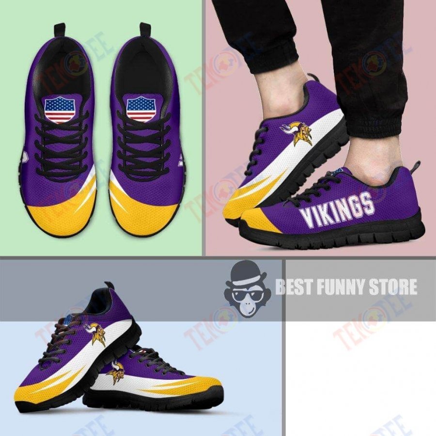 Mens Womens Minnesota Vikings Sneakers Awesome T Logo Sneaker Running Shoes For Men Women TDT911