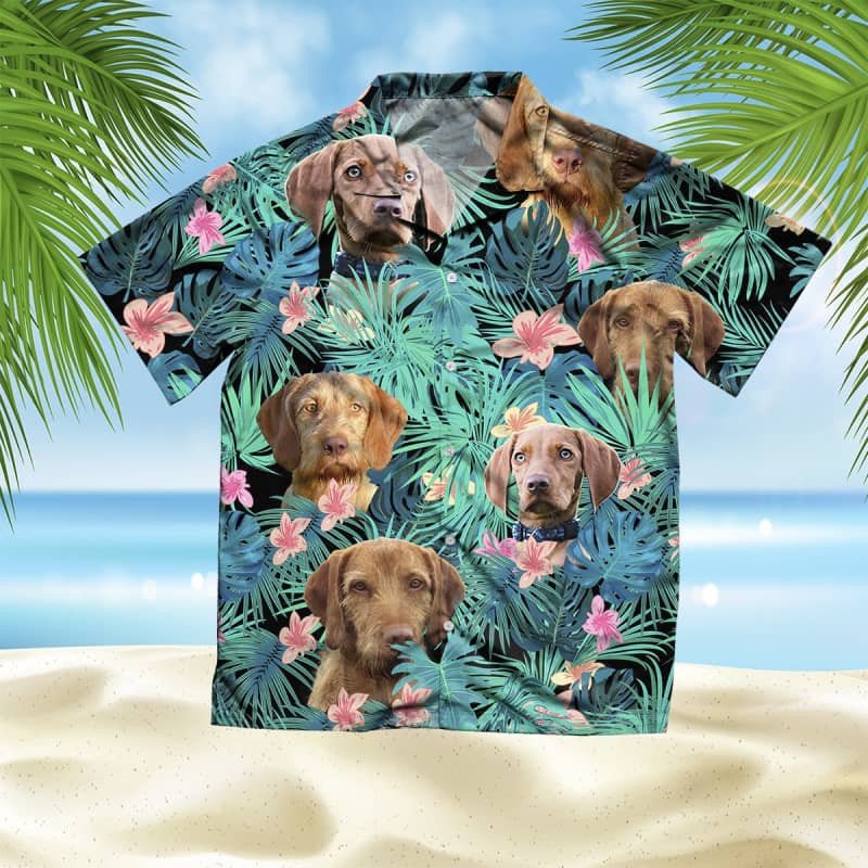 Felacia Wirehaired Vizsla Summer Leaves Hawaii Shirt Ha110494