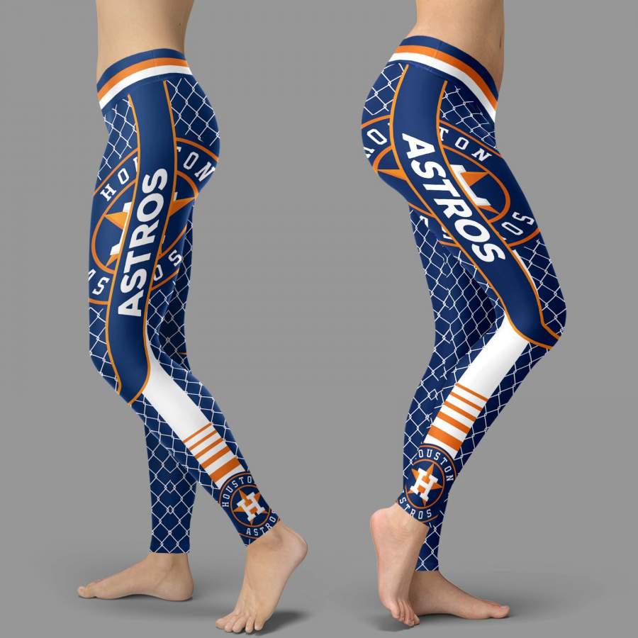 Single Small Line Circle Stylish Fashion Houston Astros Leggings