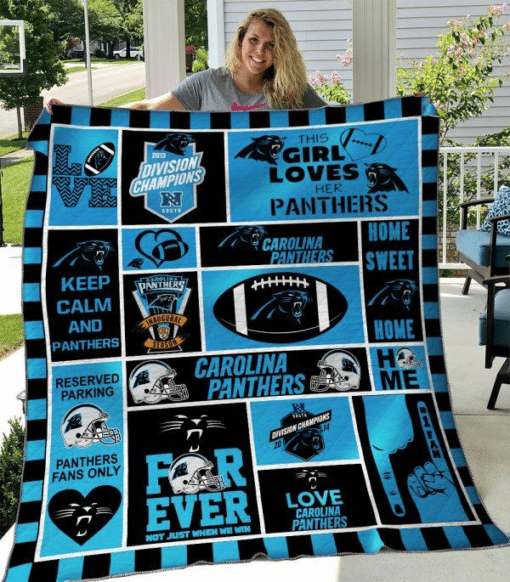 Carolina Panthers Quilt Blanket H98