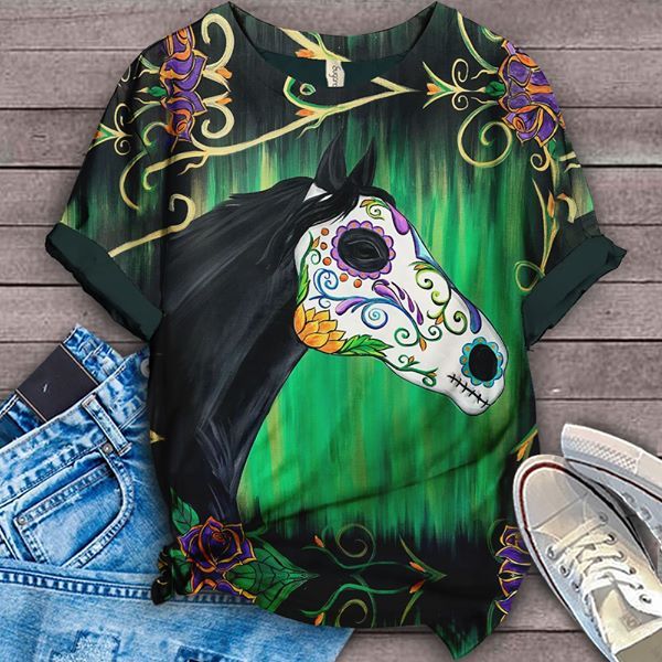 340DDTANM-Halloween Horse Tee All-Over T-Shirt