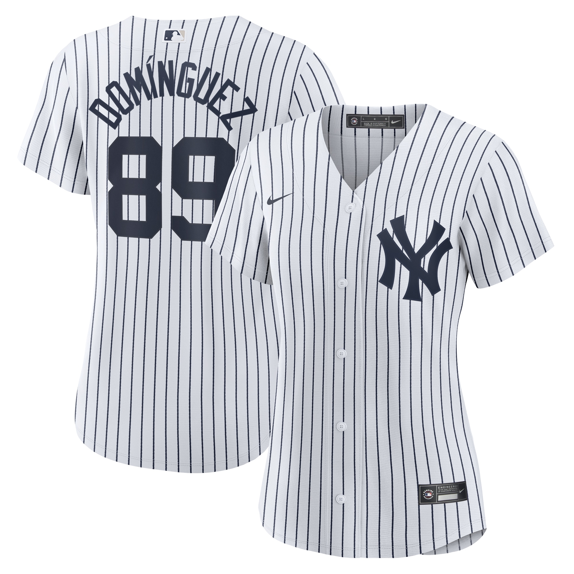 Women’s New York Yankees Jasson Dominguez White Home Official Player Jersey