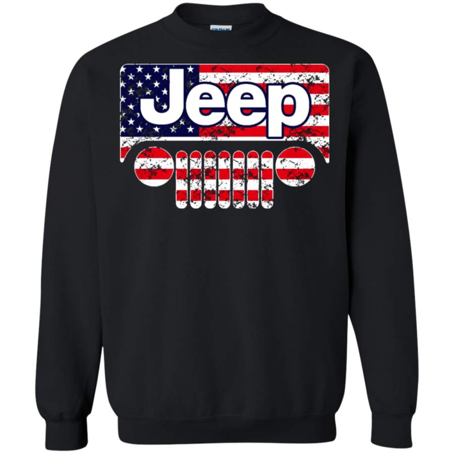 AGR Jeep Car And America Flag Proud Owner Sweatshirt