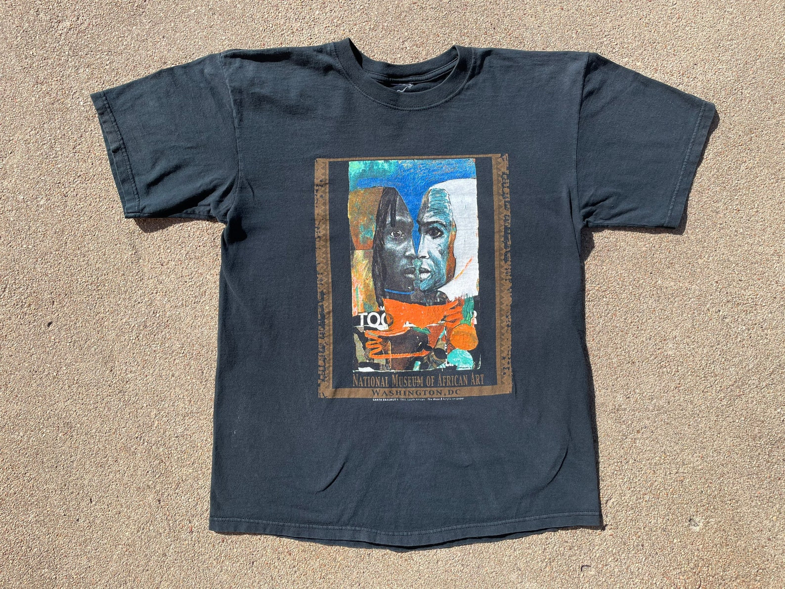 Vtg 90S National Museum Of African Art Garth Erasmus The Muse 3 Ed Art Tee