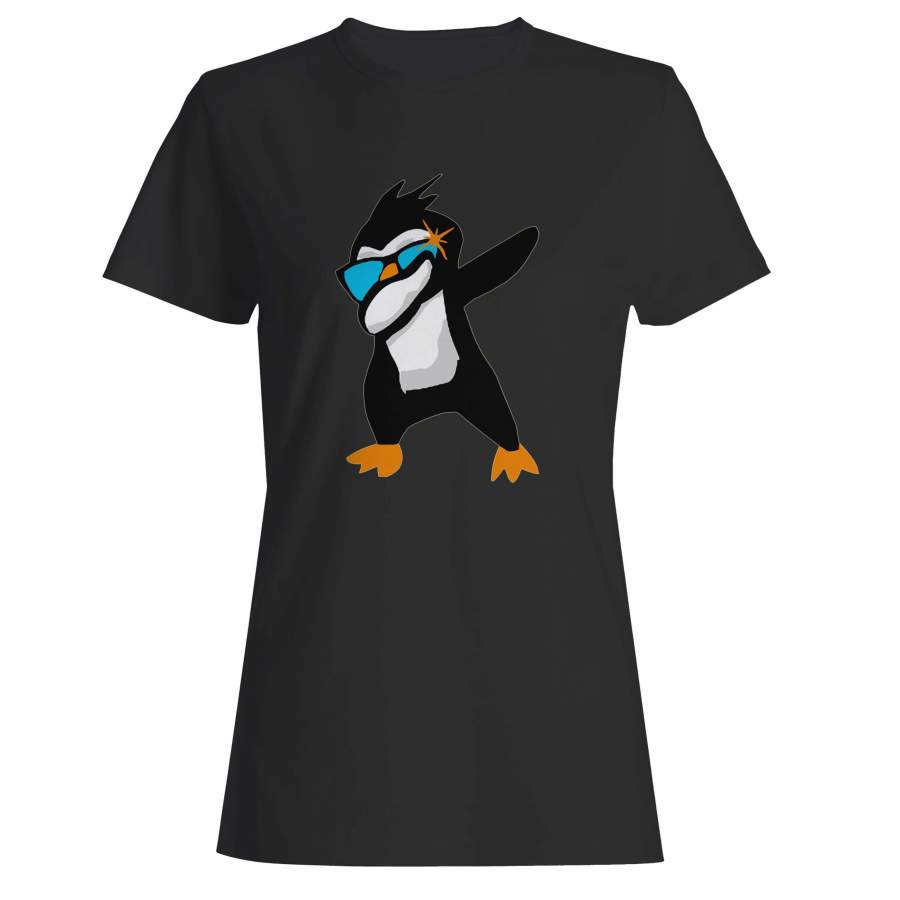 Rainbow Penguin Penguin Party Dabbing Penguin Woman’s T-Shirt