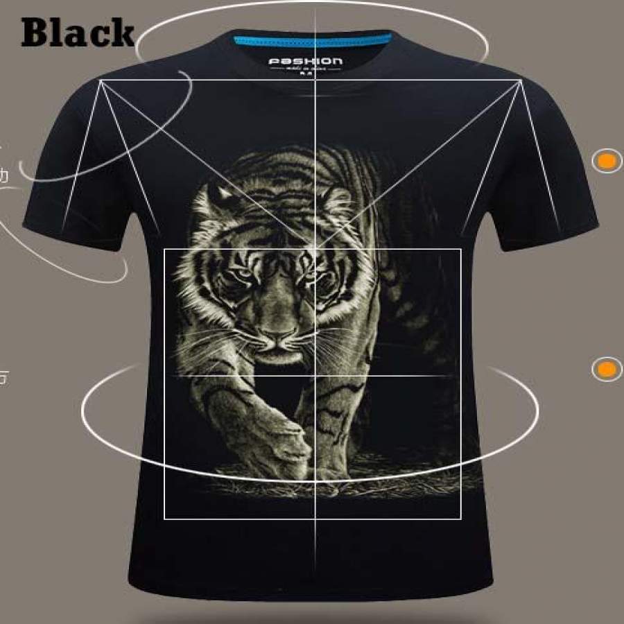 3D Tops Casual Hip Hop Men animal printed T-shirt