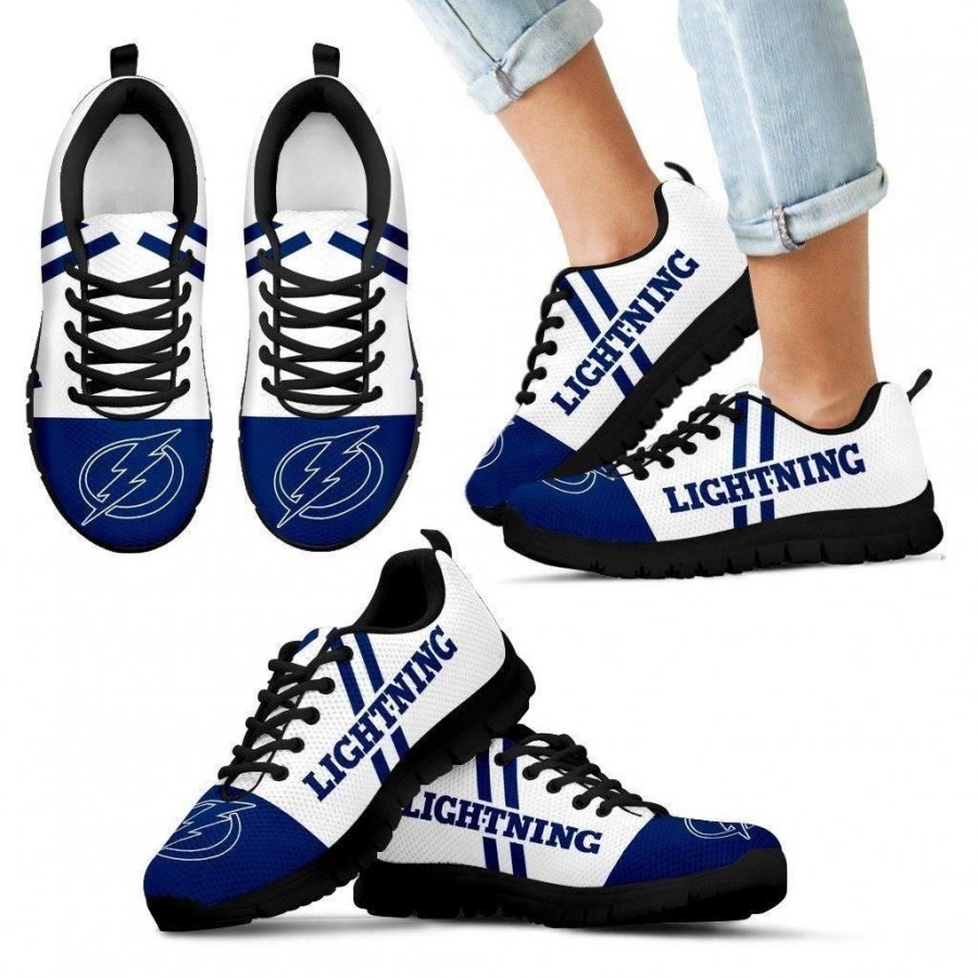 Line Stripe Logo Bottom Tampa Bay Lightning Sneakers #364