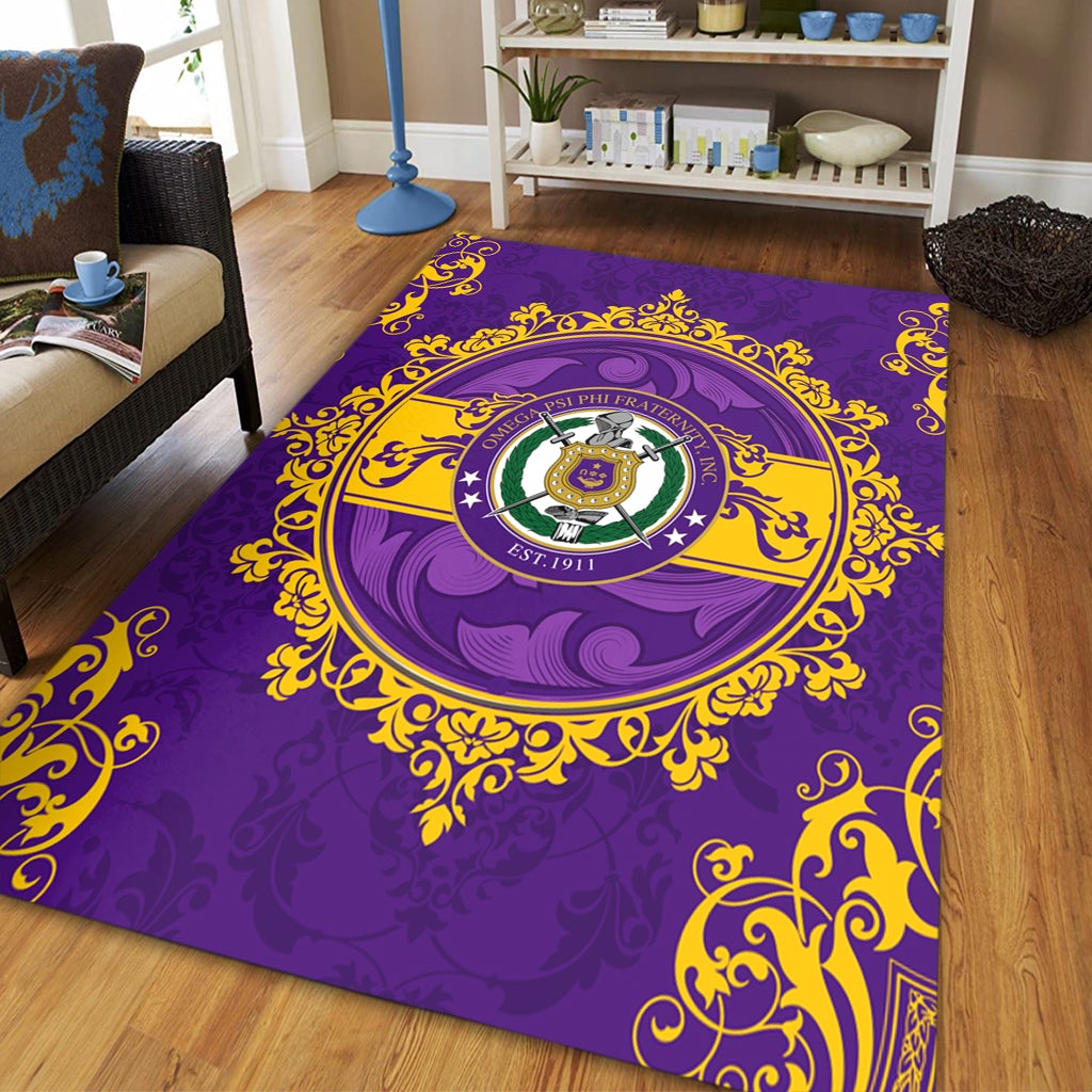 Wonderprint Area Rug Omega Psi Phi Nolan Rug Lt10