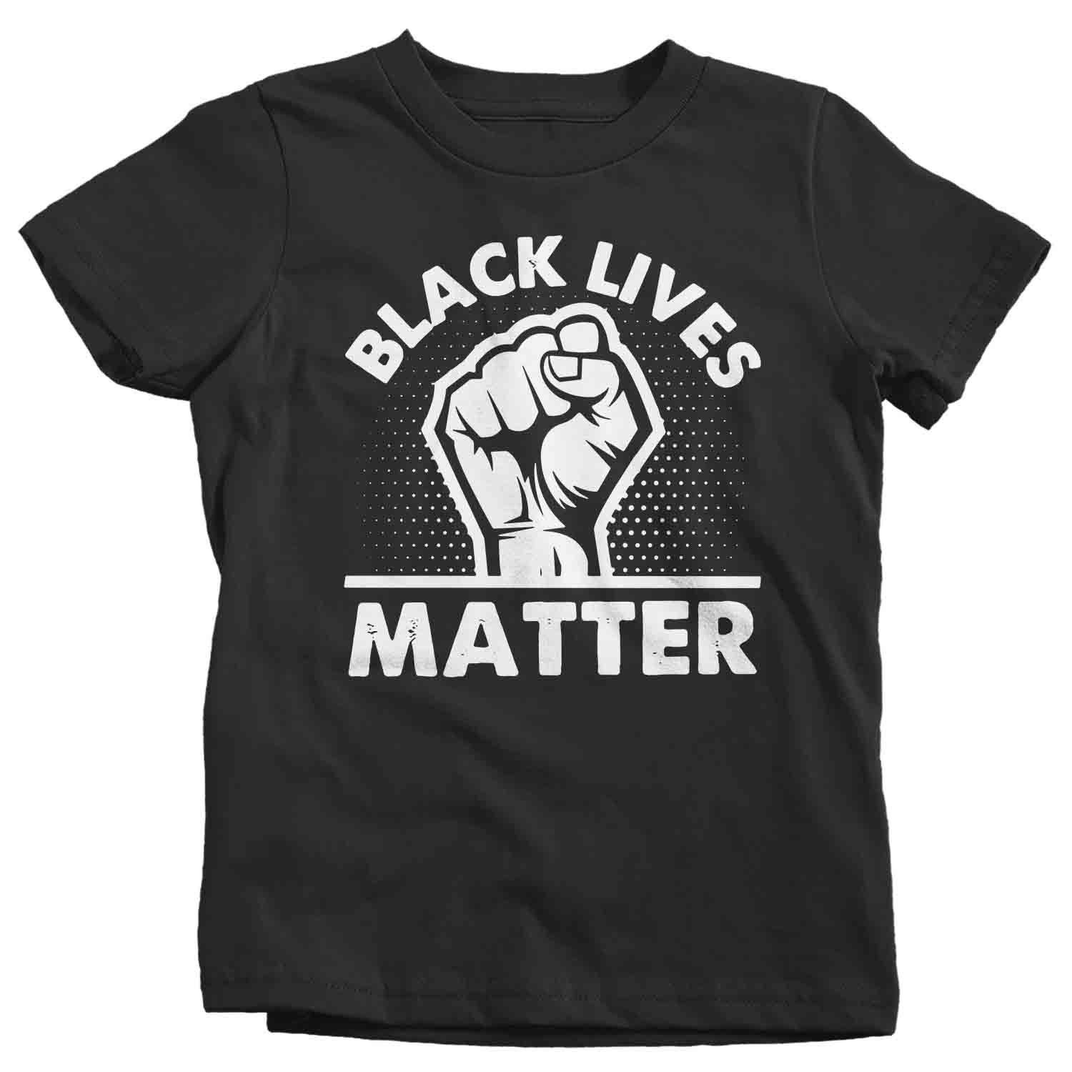 Kids Black Lives Matter Shirt Blm T Shirt Fist Awareness Shirt Human Rights Blm Tshirt Equality Equal Boy’S Girl’S