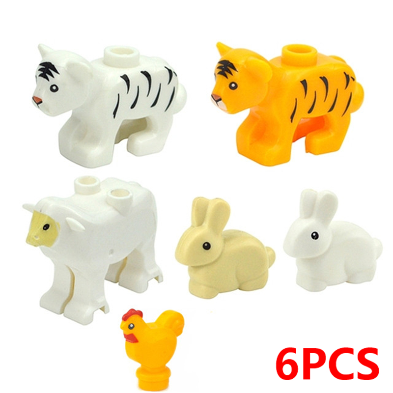 City Animals Building Blocks MOC Zoo Farm Accessories Seagull Penguin Dolphin Friends Mini Turtle Figure Parts Bricks Toys Set alx