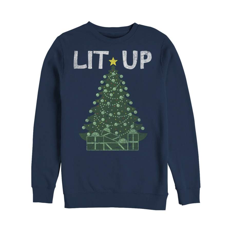 LOST GODS Women’s Christmas Lit Up Tree Sweatshirt