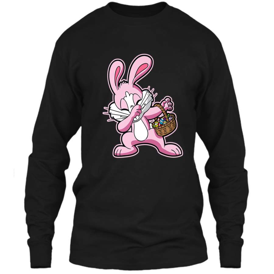 Dabbing Easter Bunny Dab Shirt LS Ultra Cotton Tshirt