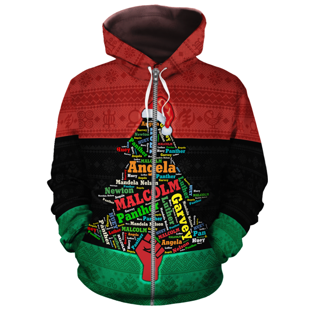 Greek Life Blm Hoodie – Christmas Black Power Zip Hoodie