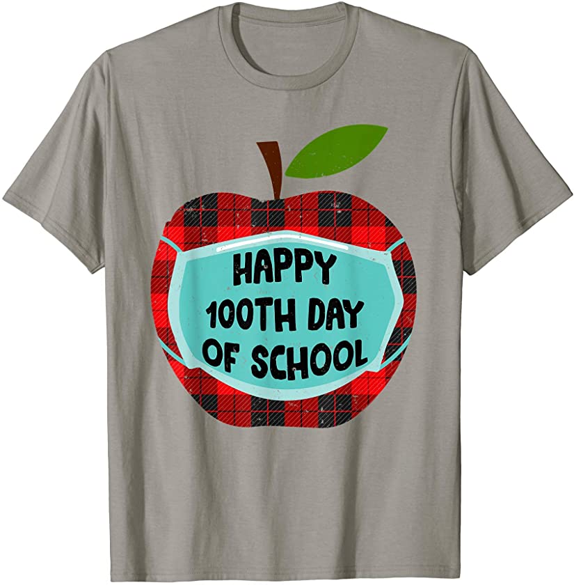 Tu Happy 100th Day Of School Gift Leopard Teacher Student T-Shirt