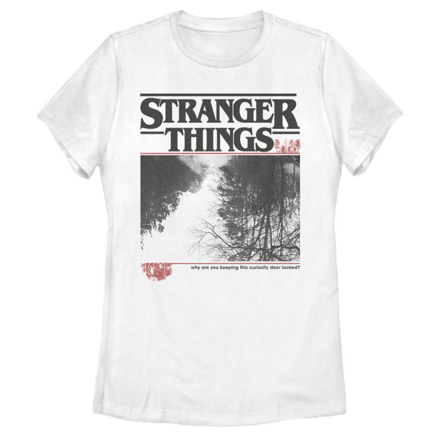 Stranger Things Women’s Curiosity Door Locked  T Shirt