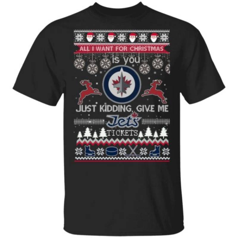 All I Want For Christmas Is You Winnipeg Jets Ugly Christmas Sweater Ls Hoodie