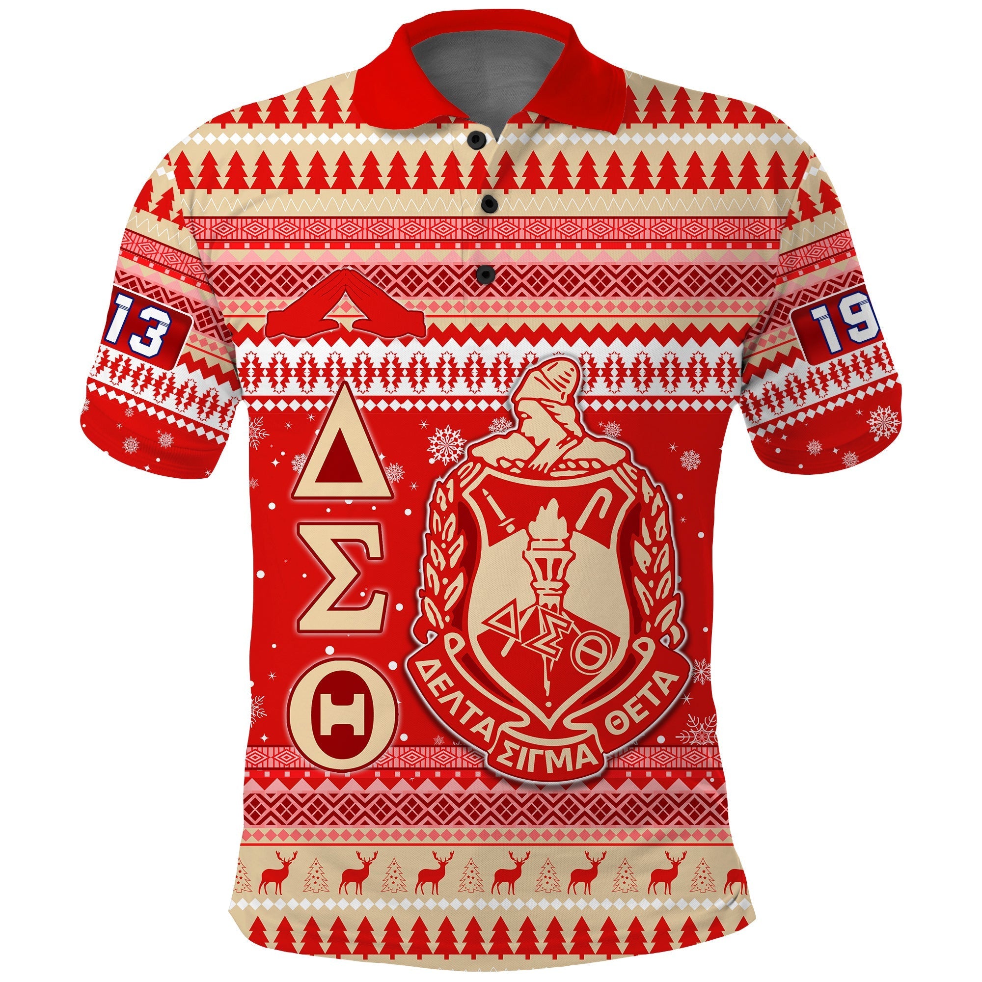 Sorority Polo – Delta Sigma Theta Christmas Polo Shirt African Pattern