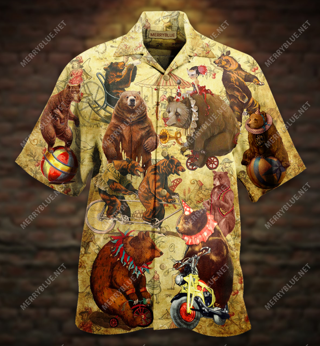 Circus Bears Unisex Hawaii Shirt Ha74041