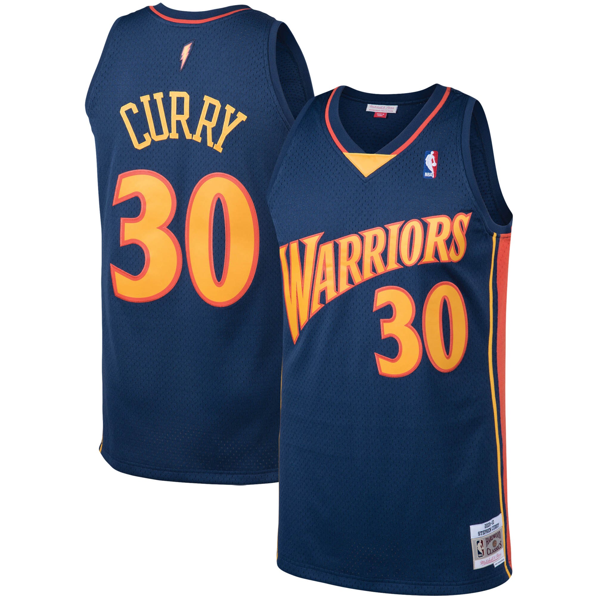 Stephen Curry Golden State Warriors Mitchell & Ness 2009/10 Big & Tall Hardwood Classics Swingman Jersey – Navy