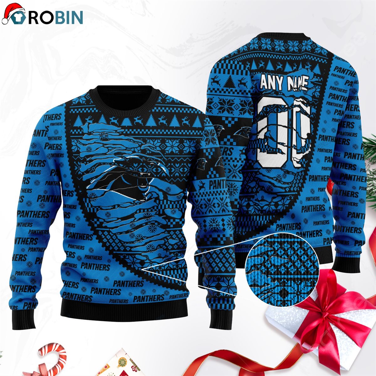 Carolina Panthers Football Gift For Fan Ugly Wool Sweater Christmas Sweatshirt Swt150