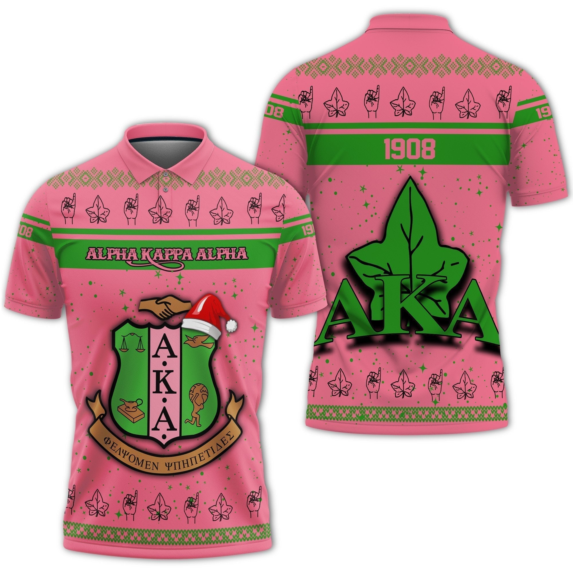 Alpha Kappa Alpha Christmas Polo Shirt