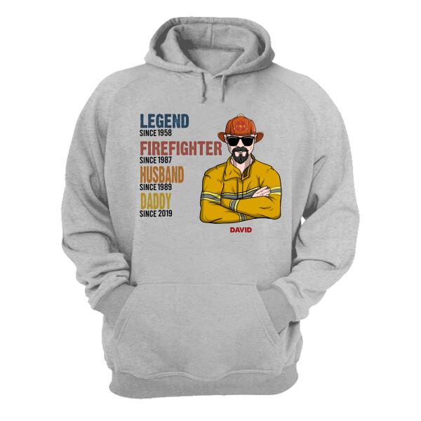 Custom Year And Name’S Firefighter Legend Husband Daddy – Personalized Shirts