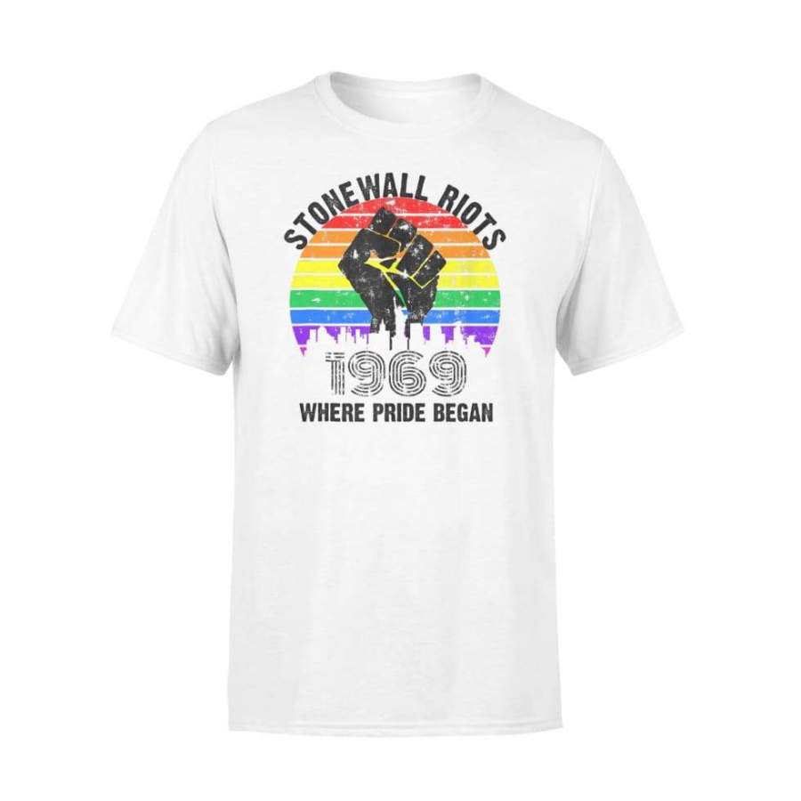 Stonewall Riots 50th NYC Gay Pride LGBTQ Right Retro Vintage Men – Standard T-shirt