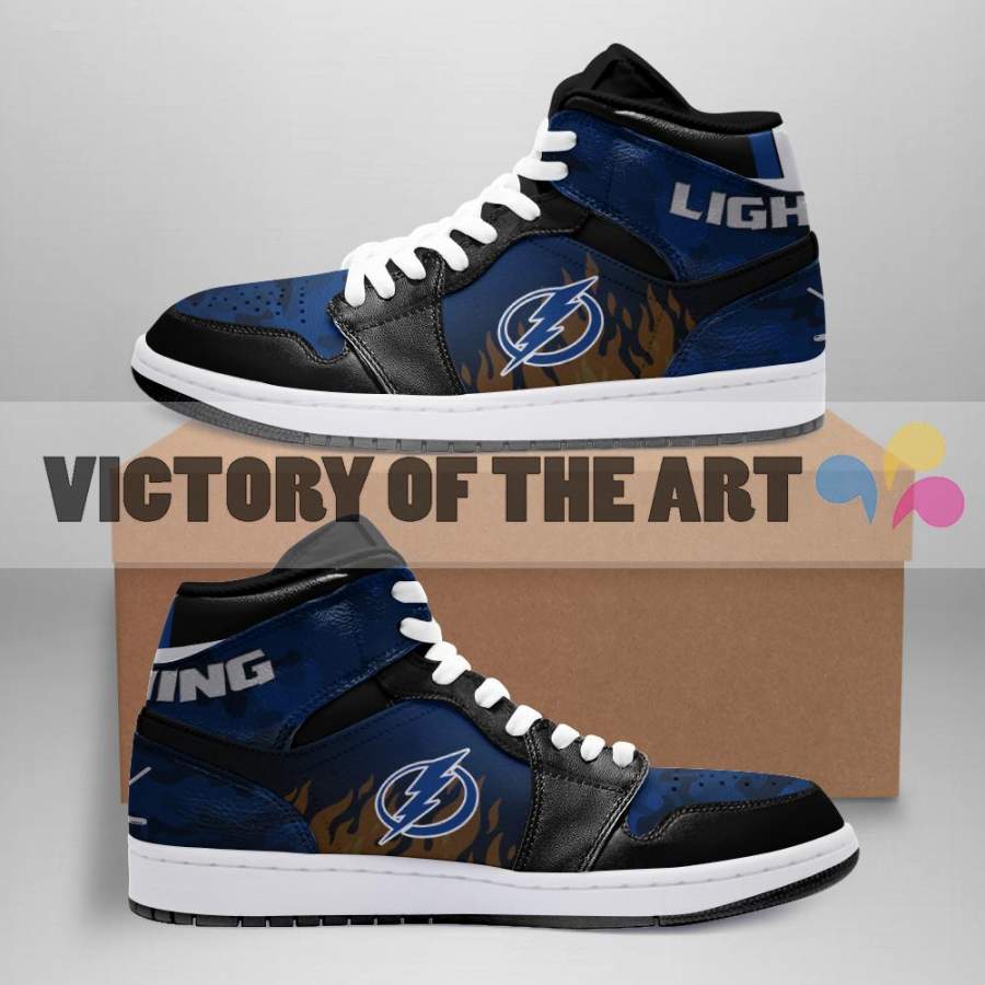 Simple Camo Logo Tampa Bay Lightning Jordan Sneakers