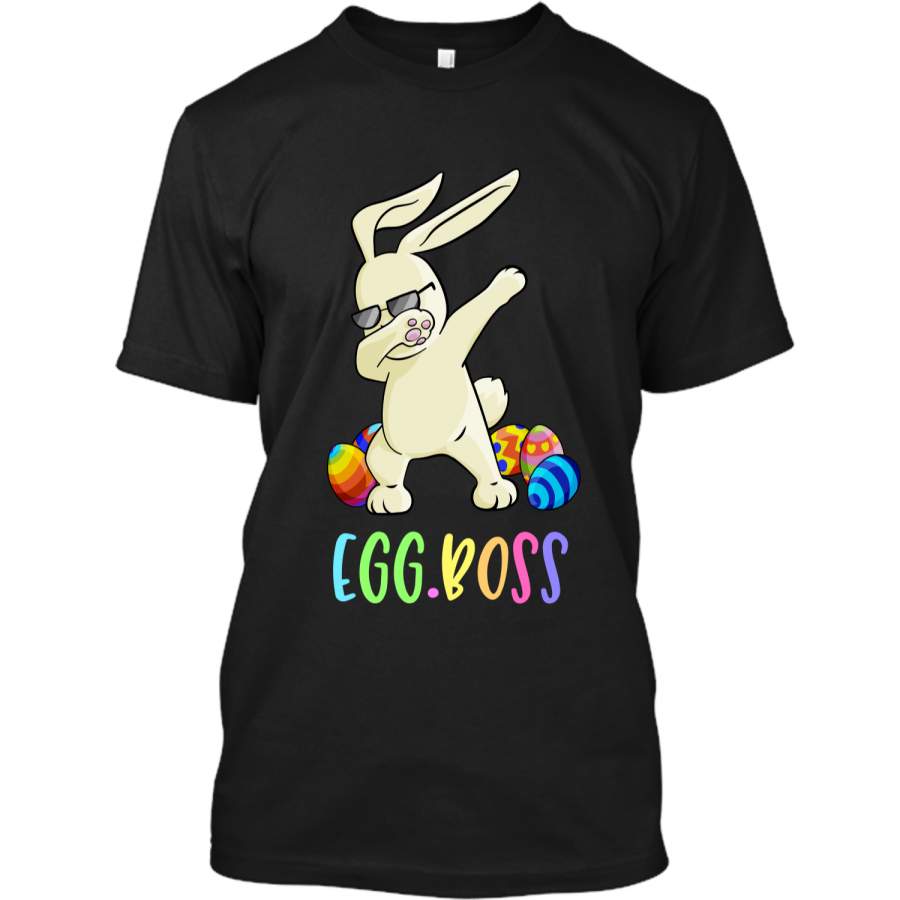 Dabbing Egg Boss Easter Bunny T-Shirt Easter Shirt Custom Ultra Cotton