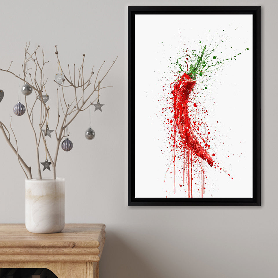 Red Chilli Vegetable Framed Canvas Print – Canvas Painting, Canvas Art, Wall Art, Wall Decor