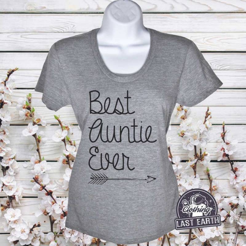 Crushtee Best Auntie Ever T Shirt, Gifts For Aunts, Tank Top, Sweatshirt, Cute Shirts, Aunt Gift, New Aunt Shirt, Womens Graphic Tees Long Sleeve Hoodie