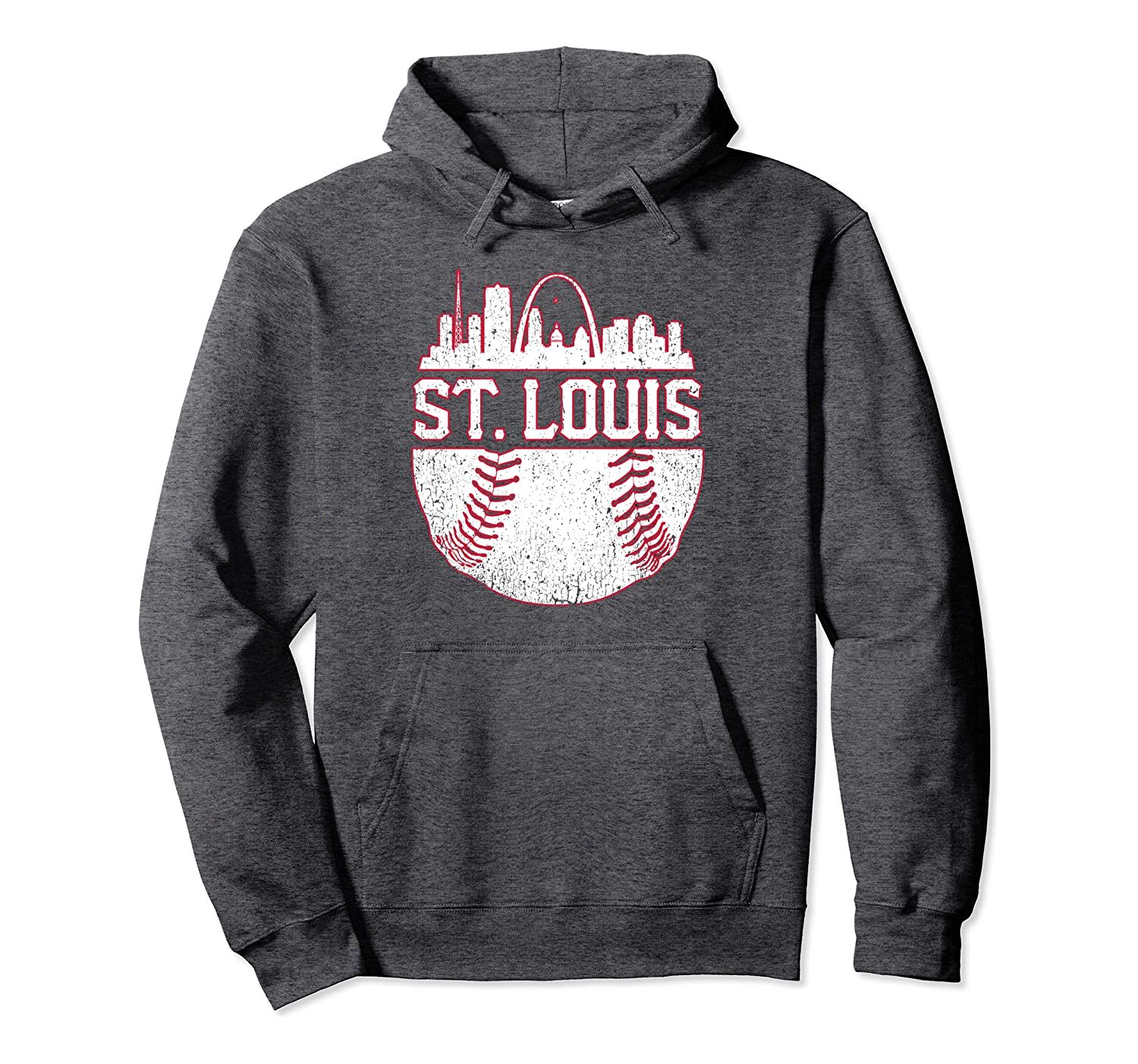 Vintage St. Louis Baseball Skyline Cardinal Retro Gift Pullover Hoodie, T-Shirt, Sweatshirt, Tank Top, Racerback, Dolman