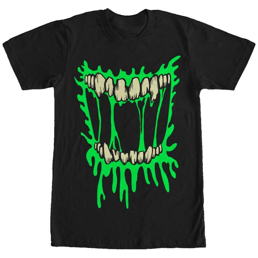 Lost Gods Men’s Halloween Zombie Smile  T Shirt Black