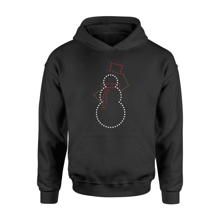 Cool Design Dotted Snowman Christmas Winter Hoodie