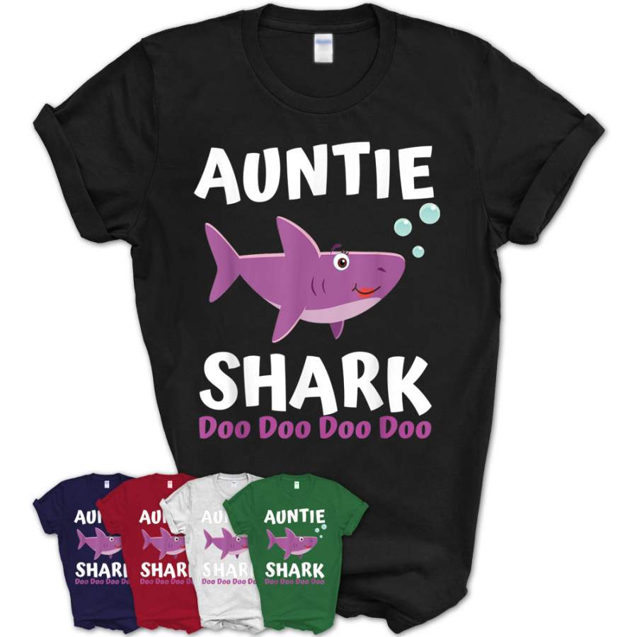 Auntie Shark Doo Doo Shirt -Matching Family Shark Shirts Set