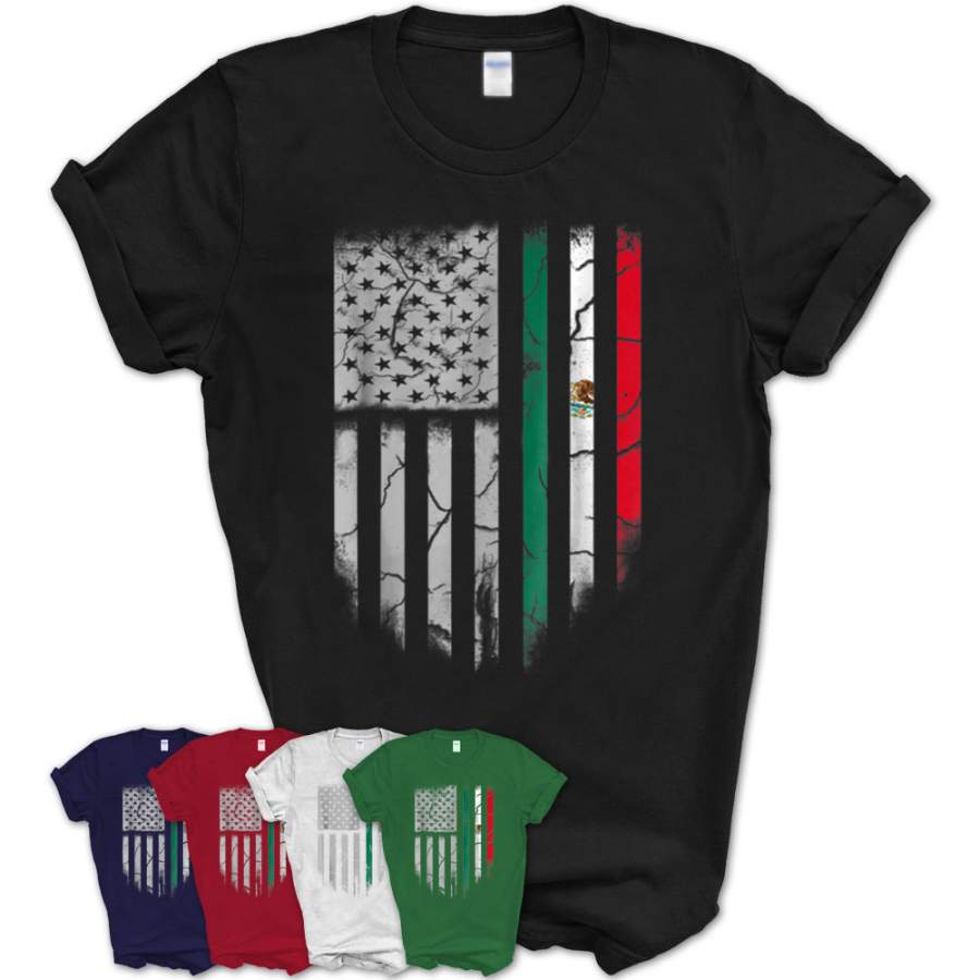 American Raised Mexican Roots Mexican Flag Gift T-Shirt – Teezou Store