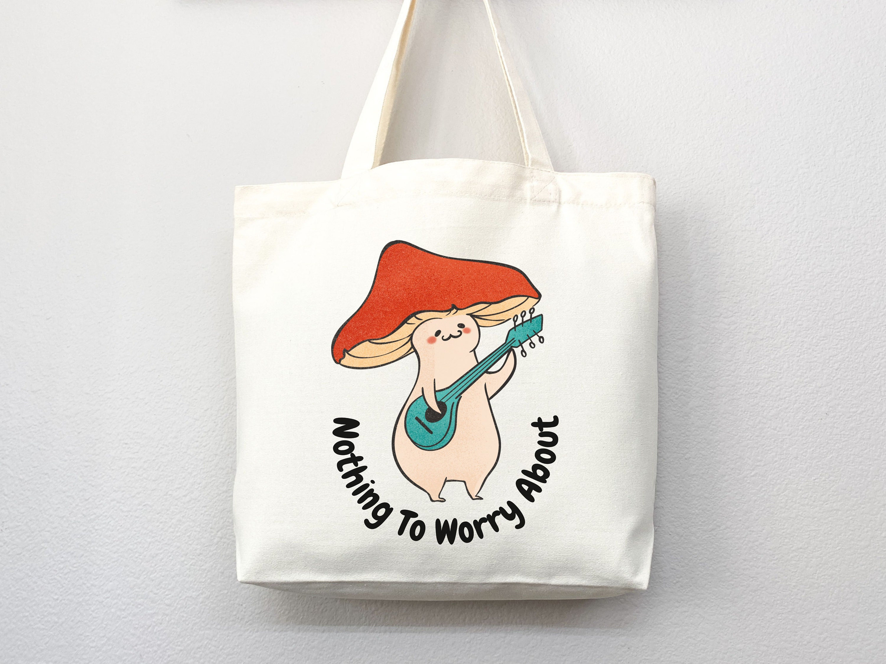 Hippie Mushroom Tote bag,cottagecore bag,vintage bag,eco friendly bag,aesthetic tote,mushroom gift,cute tote bag,fairycore,nature lover gift