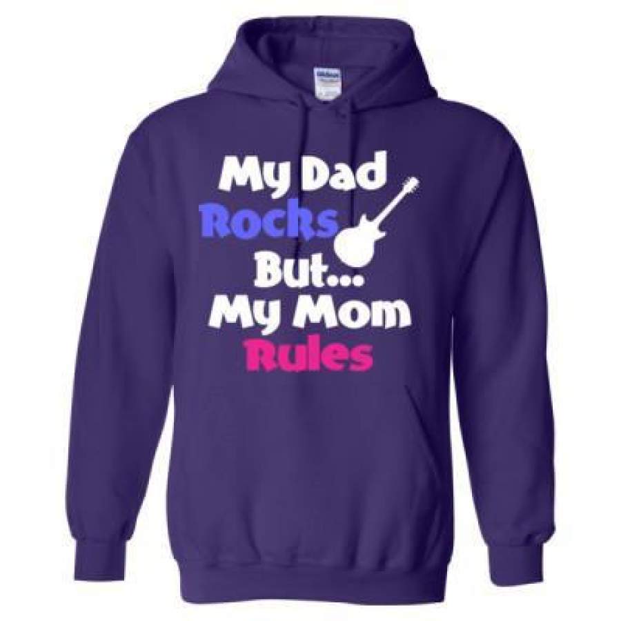 AGR My Dad Rocks But My Mom Rules – Heavy Blend™ Hooded Sweatshirt