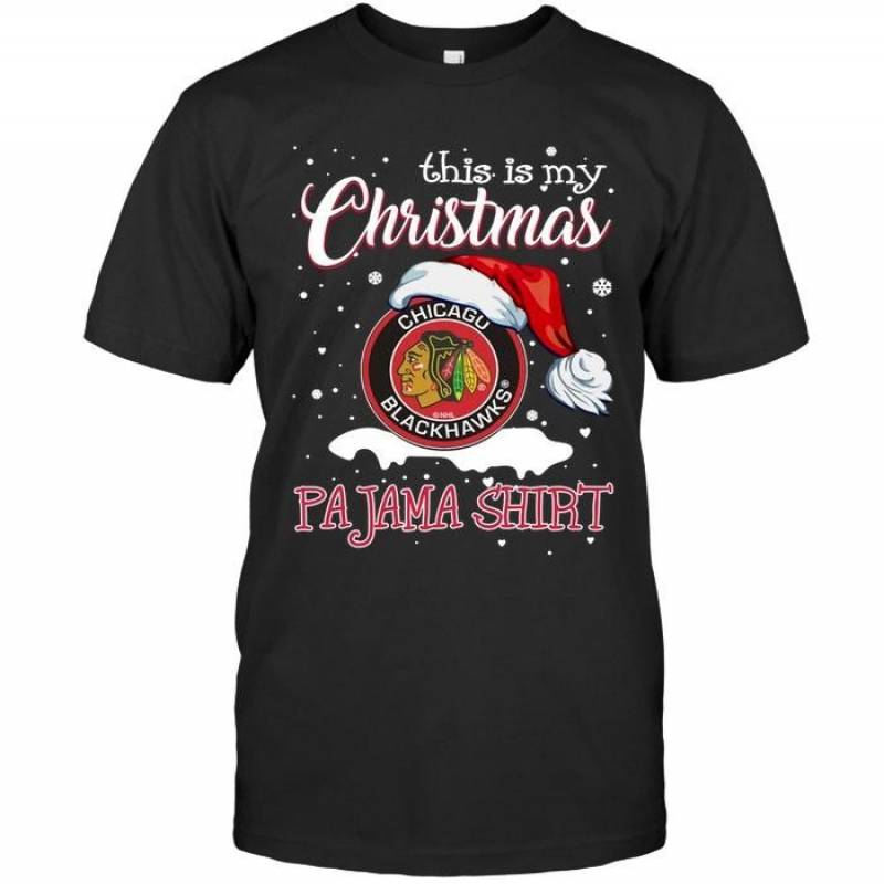 This Is My Christmas Chicago Blackhawks Pajama Shirt T Shirt