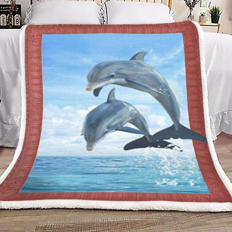 3d Huge Dolphin HD1401293S Sherpa Fleece Blanket