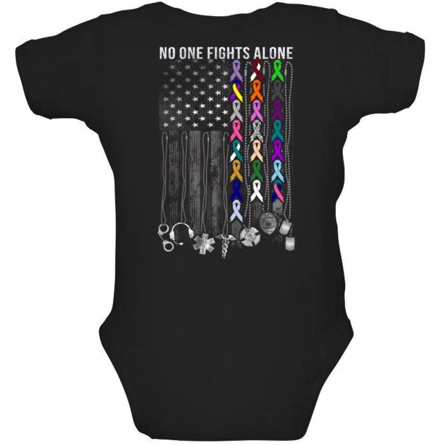 No One Fights Alone Cancer Awareness Limited Classic T-Shirt Baby Onesie