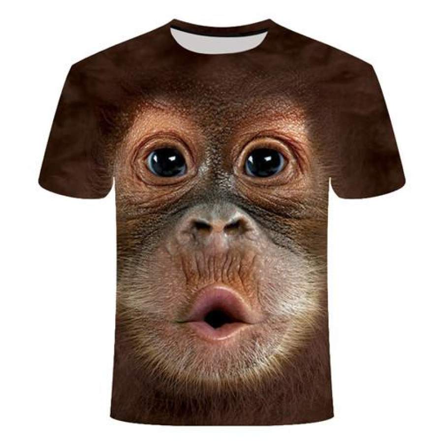 3D Printed Animal Monkey Tshirt